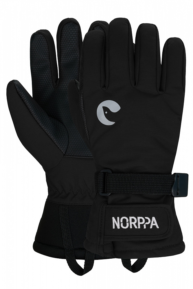 Перчатки детские, Norppa KOMITO - Чёрный, 5