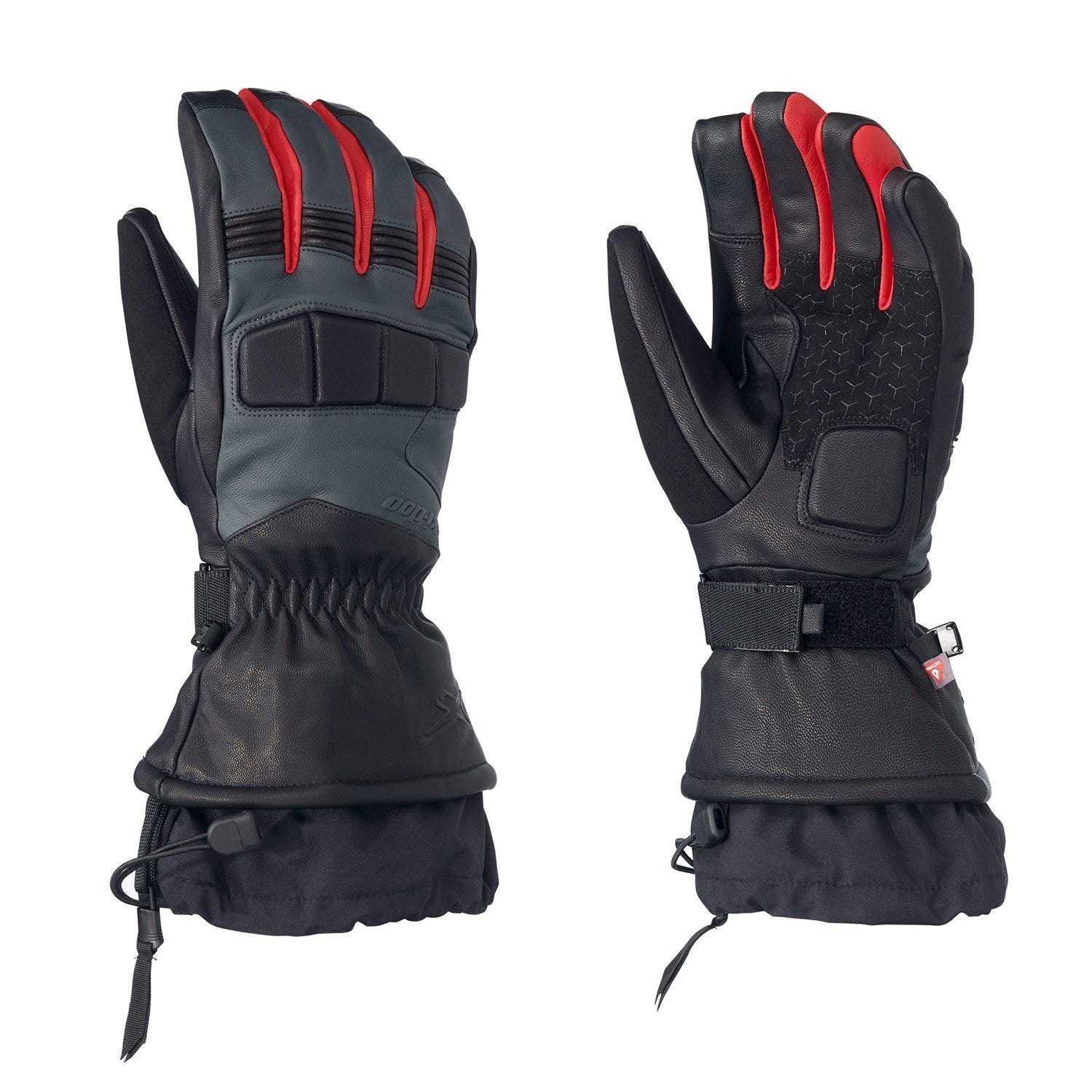 Перчатки мужские Ski-Doo X-Team Leather Gloves - Красный, 2XL