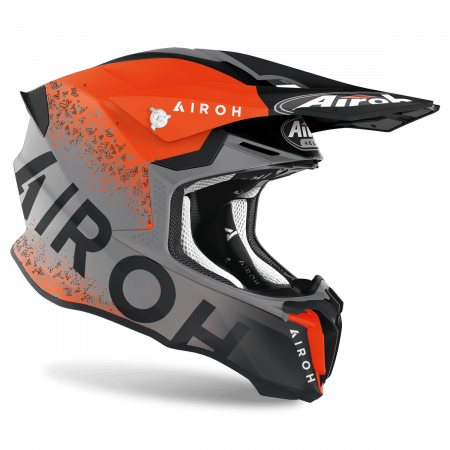 Шлем кроссовый, AIROH TWIST 2.0 (BIT ORANGE MATT)