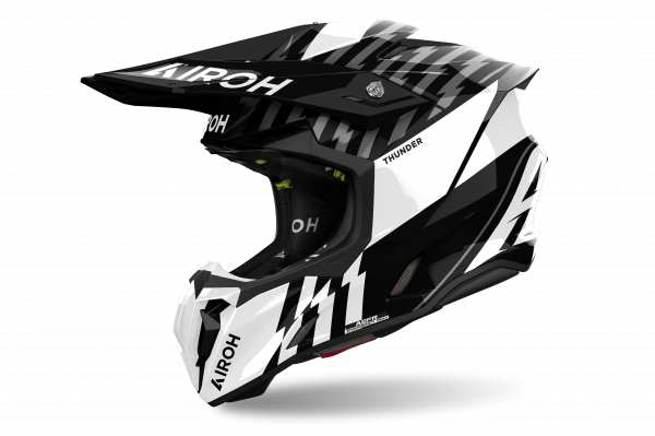 Шлем кроссовый, AIROH TWIST 3 (Шлем TWIST 3 (THUNDER BLACK/WHITE GLOSS)