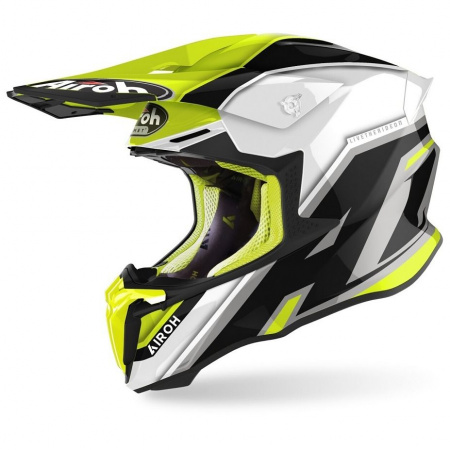 Шлем кроссовый, AIROH TWIST 2.0 (SHAKEN YELLOW GLOSS)