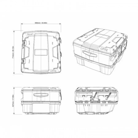 Кофр на тунель BRP Linq Utility Premium Cargo Box 135L