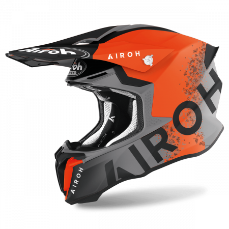 Шлем кроссовый, AIROH TWIST 2.0 (BIT ORANGE MATT)