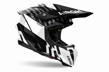 Шлем кроссовый, AIROH TWIST 3 (Шлем TWIST 3 (THUNDER BLACK/WHITE GLOSS)